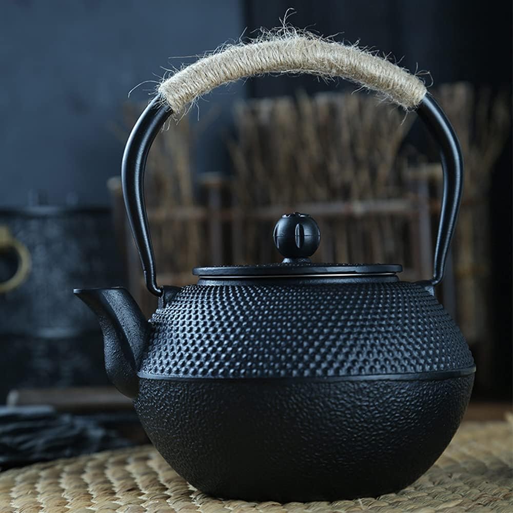 Fanaticalpurchasejp Iron Kettle, Nambu Ironware, Induction Compatible, Direct Flame, Kettle, Iron Pot, Ironware, Cast, Tea Ceremony Utensils, Iron Supplement, Traditional Craft (900ML)