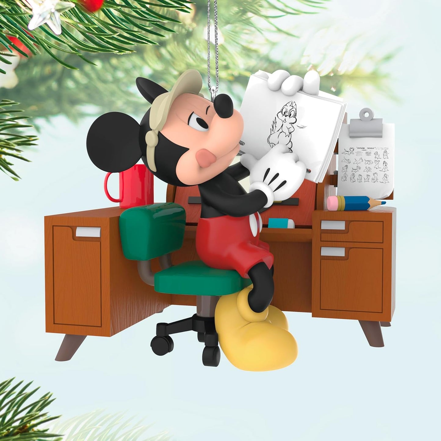 Adorno de Navidad Hallmark Keepsake 2025, Disney Mickey Mouse de boceto a pantalla, Regalos para fanáticos de Disney