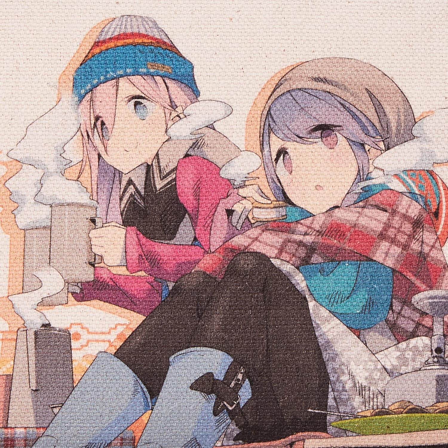 Licensing Agent Yuru Camp △ Flat Pouch Design 05 (Nadeshiko Kagamihara & Rin Shima/B)