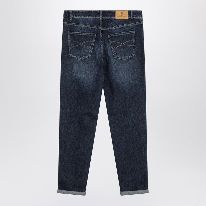 Brunello Brunello Cucinelli Dark Blue Jeansが効果を洗った - Image 3