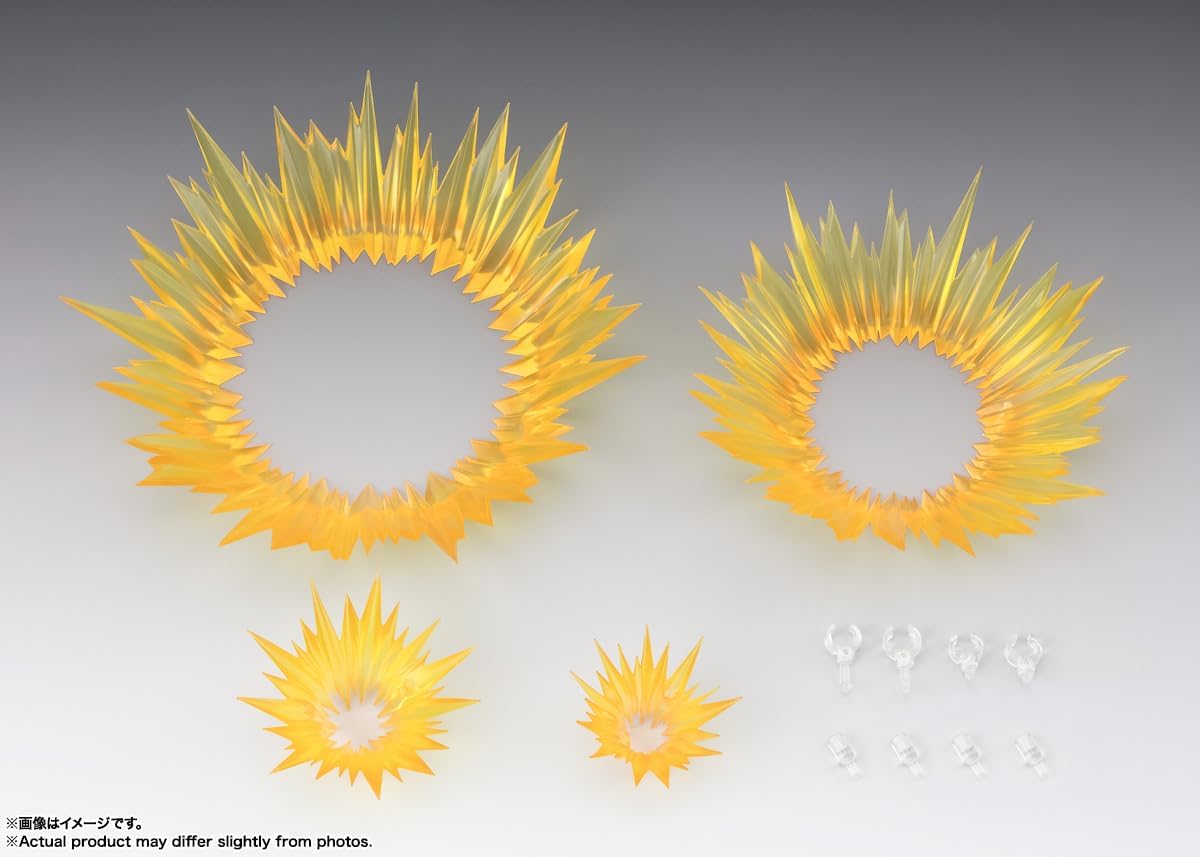 BANDAI SPIRITS Tamashii Effect Shock Impact Yellow Ver. for S.H. Figuarts Approx. 5.5 inches (140 mm), PVC & ABS Effect Parts for Figures