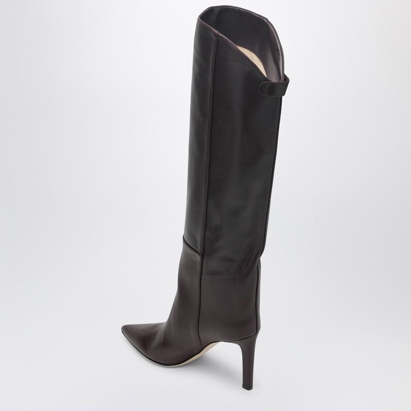Jimmy Jimmy Choo Alizze Knee Boot 85 Color Merlot - Image 3