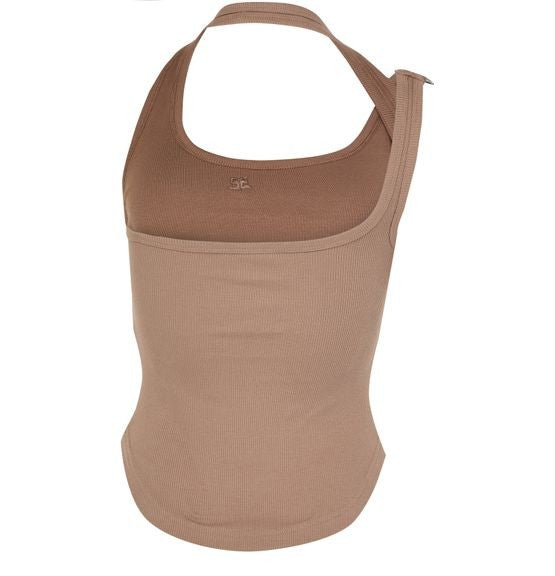 COURREGES Undressed 90's rib buckle tank top - Image 3