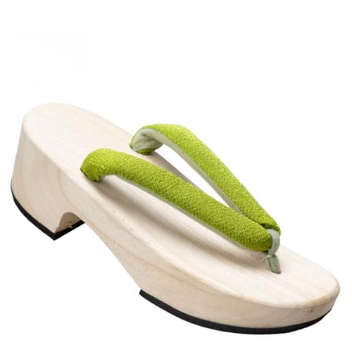 Japanese Clogs, Slippers, Women's Clogs, White Wood, Thick Soles, Summer, Ladies, Yukata Geta, Japanese Clothes, Accessories, Multicolor, Easy to Wear, Rubber Included, Summer