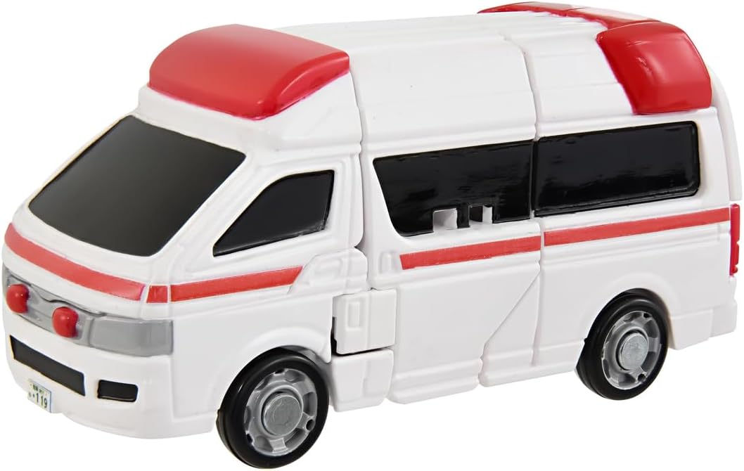 Takara Tomy Tomica Jobreiver TJBDX United Medibreiver Emergency Car & Doctor Helicopter Combination Set, Mini Car Toy, Ages 3 and Up