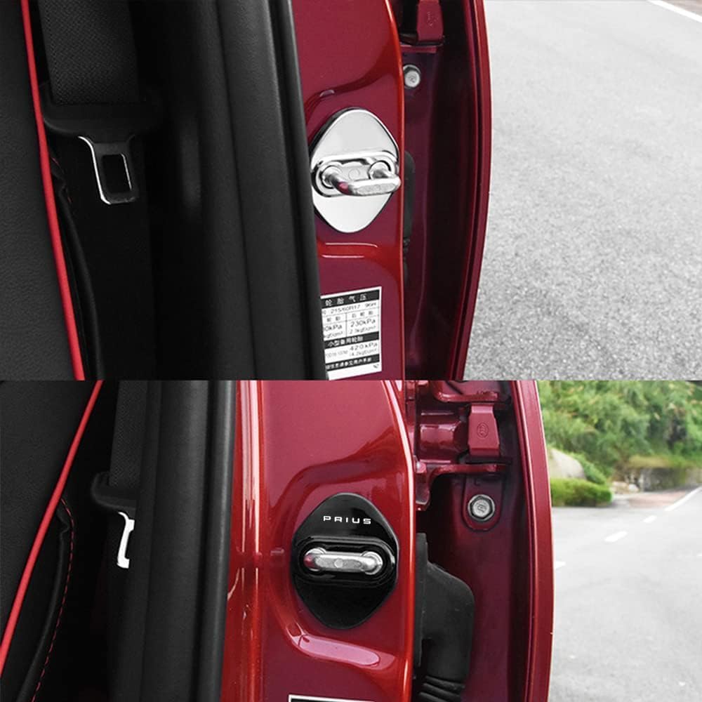Prius Car Door Lock Cover Protector Accessory Compatible Toyota New Prius ZVW60 ZVW65 MXWH60 MXWH65 60 Series (January 2023~) Prius ZVW51 ZVW55 50 Series 2015-2022 2023 (Black)
