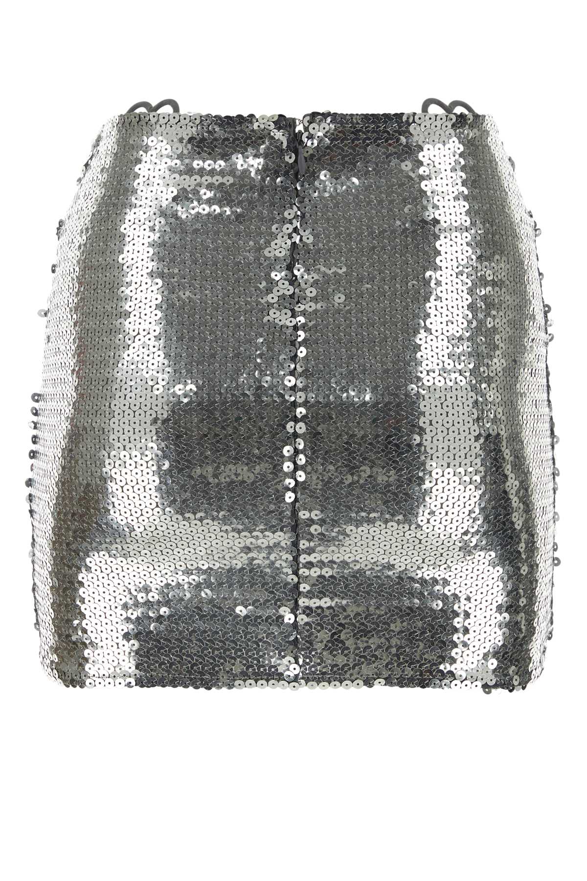 Nensi Nensi Dojaka Silver Speecins Mini Skirt - Image 3