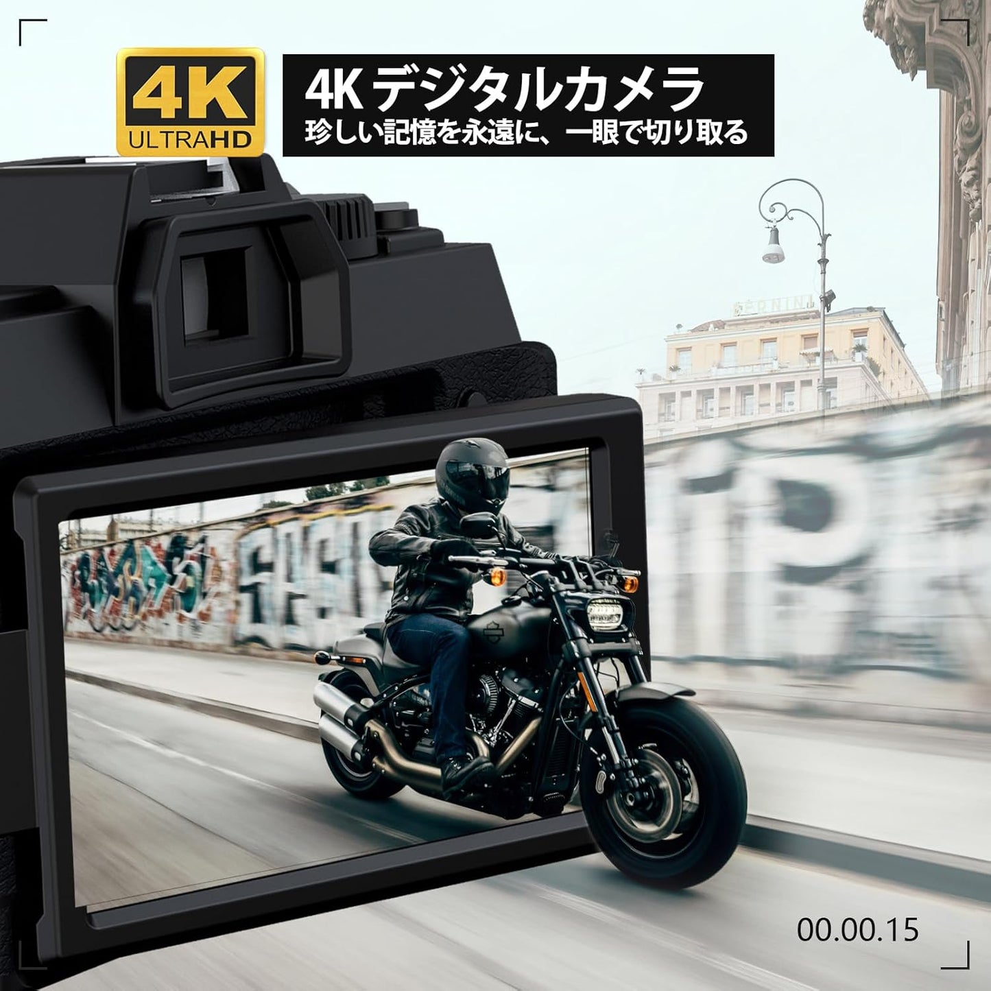 NBD 4K 48MP 120 FPS Digital Camera [Macro + Wide Angle Lens, Wi-Fi and App Control] 16x Zoom with AF Function, SLR Camera | LED Flash & Webcam Function | 32GB Micro SD Card & 2 Batteries Included