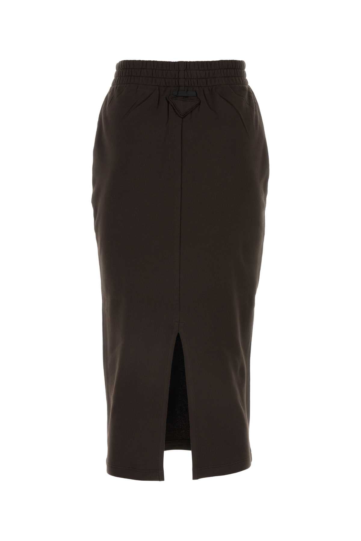 Prada プラダダークブラウンコットンスカート - Image 3