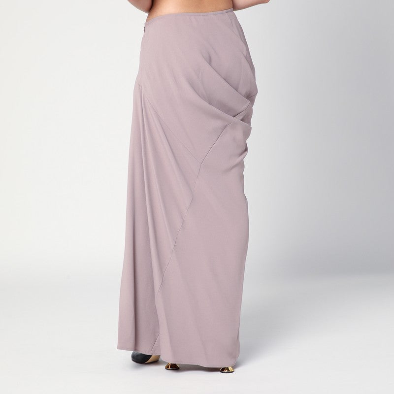 Monot Dries Van Noten Pink Long Draped Skirt - Image 3