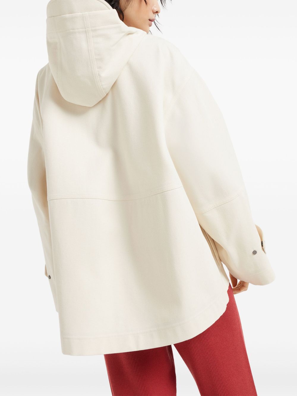 Brunello Cucinelli Hooded Canvas防水ジャケット - Image 3