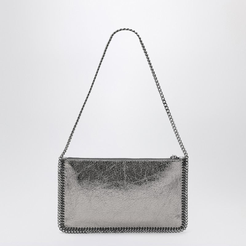 Stella Stella Mc Cartney Grey Metallic Falabella Clutch With Chain - Image 3