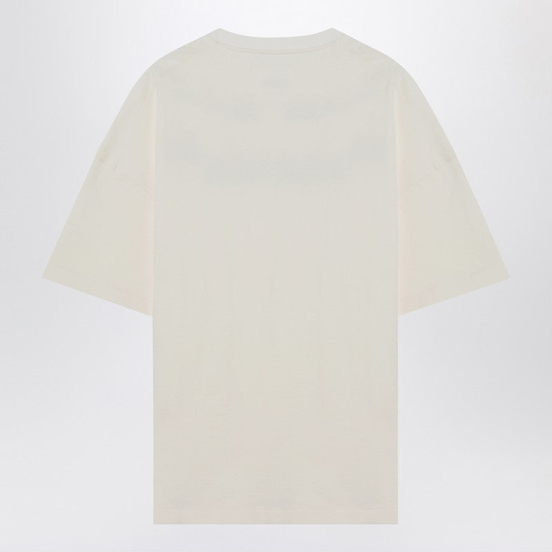 Jil ロゴ付きのジルサンダーホワイトワイドTシャツ - Image 3