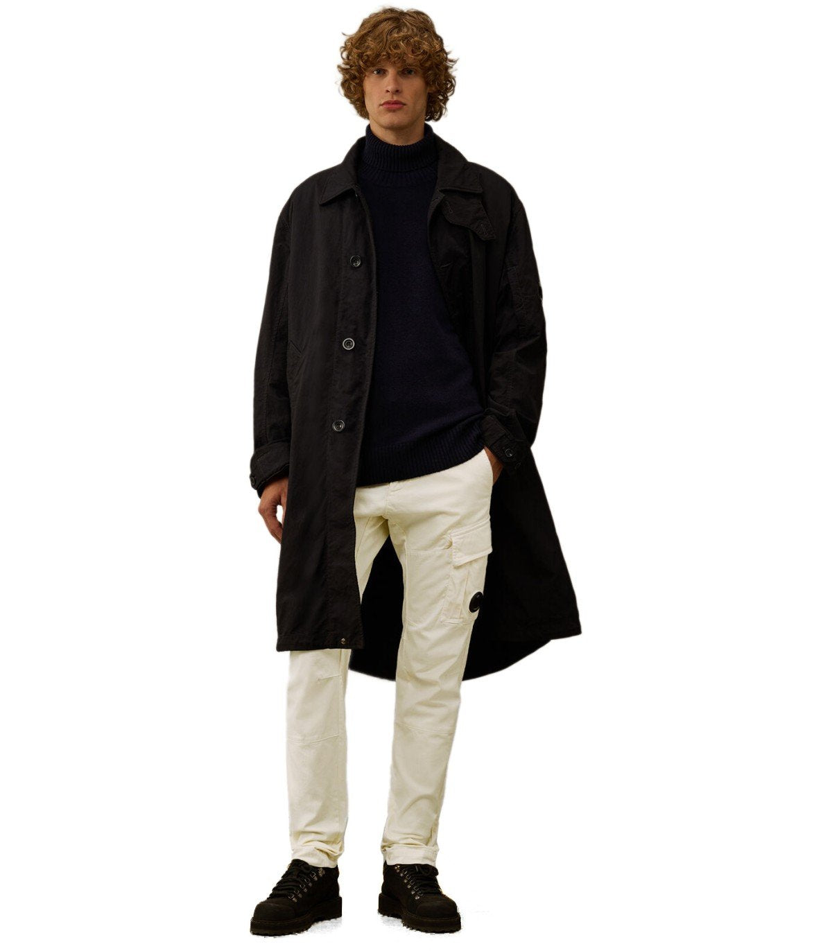 C C.P.会社のストレッチサティーンピスタチオシェルカーゴパンツ - Image 3