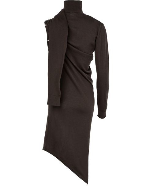 COURREGES One shoulder wool midi dress - Image 3