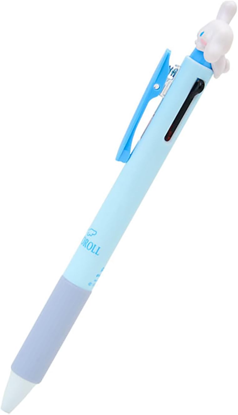 Sanrio EnerGel 2-Color Ballpoint Pen with Mascot, Cinnamorol, ABS Plastic, 0.5mm, Ink Color: Black, Red, Writing Instrument 114375