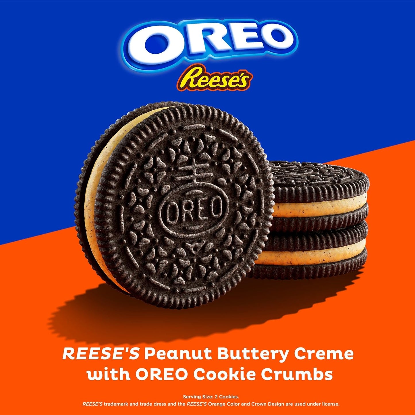 OREO REESE'S Peanut Buttery Creme Chocolate Sandwich Cookies, 12.35 oz (Pack of 2)