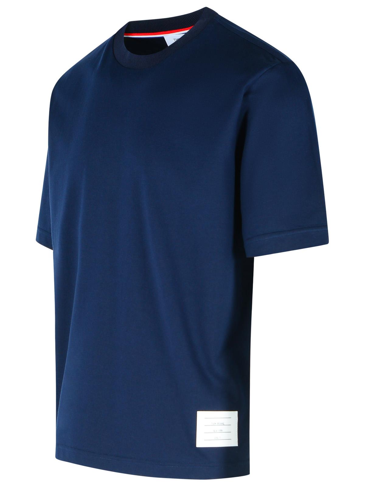Thom Thom Browne Navy Cotton T Shirt - Image 3