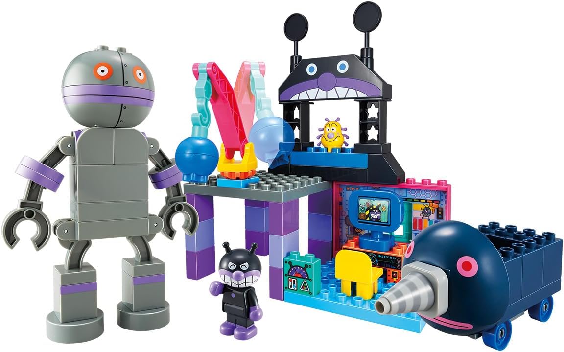 Bandai Blocklabo Block Lab Dadandan! Mogurin! You Can Build a Germ Castle! Baikinman Block Bucket Recommended Age: 3 Years and Up