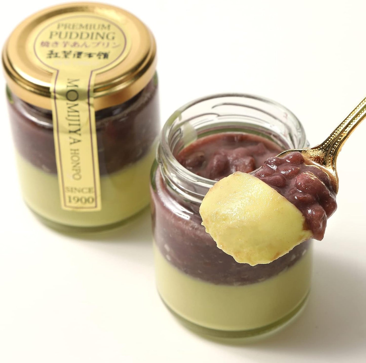 Japanese Style Premium Baked Sweet Potato Anmitsu Pudding (1 Box 6 Pieces) (100g×6 Pieces) [Specialty from the Established Anmitsu Shop] | High-Quality Anmitsu, Baked Sweet Potato, Gift Pudding
