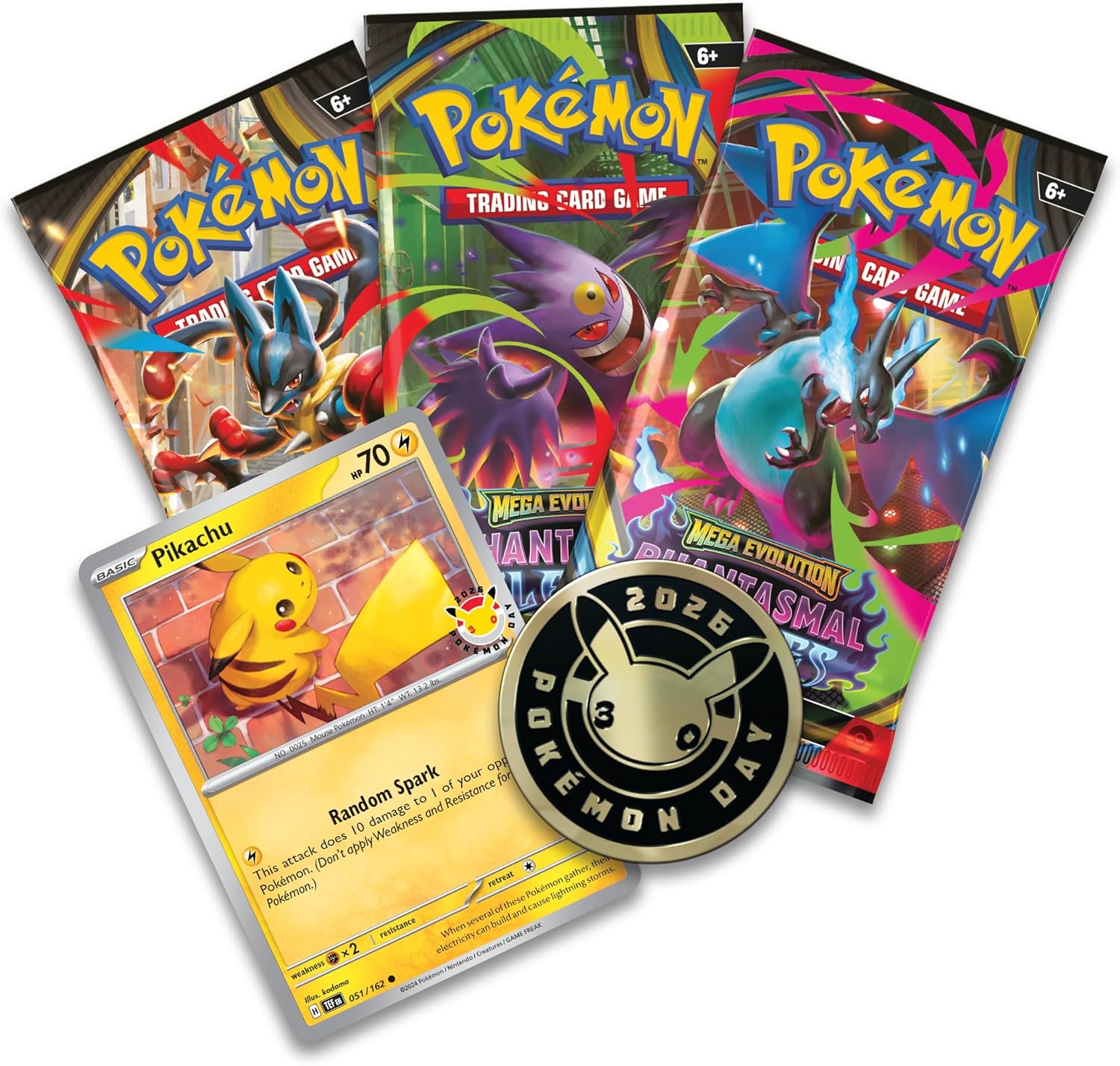 Pokemon TCG: Pokemon Day 2026 Collection (1 foil promo card, 1 coin, 3 booster packs)