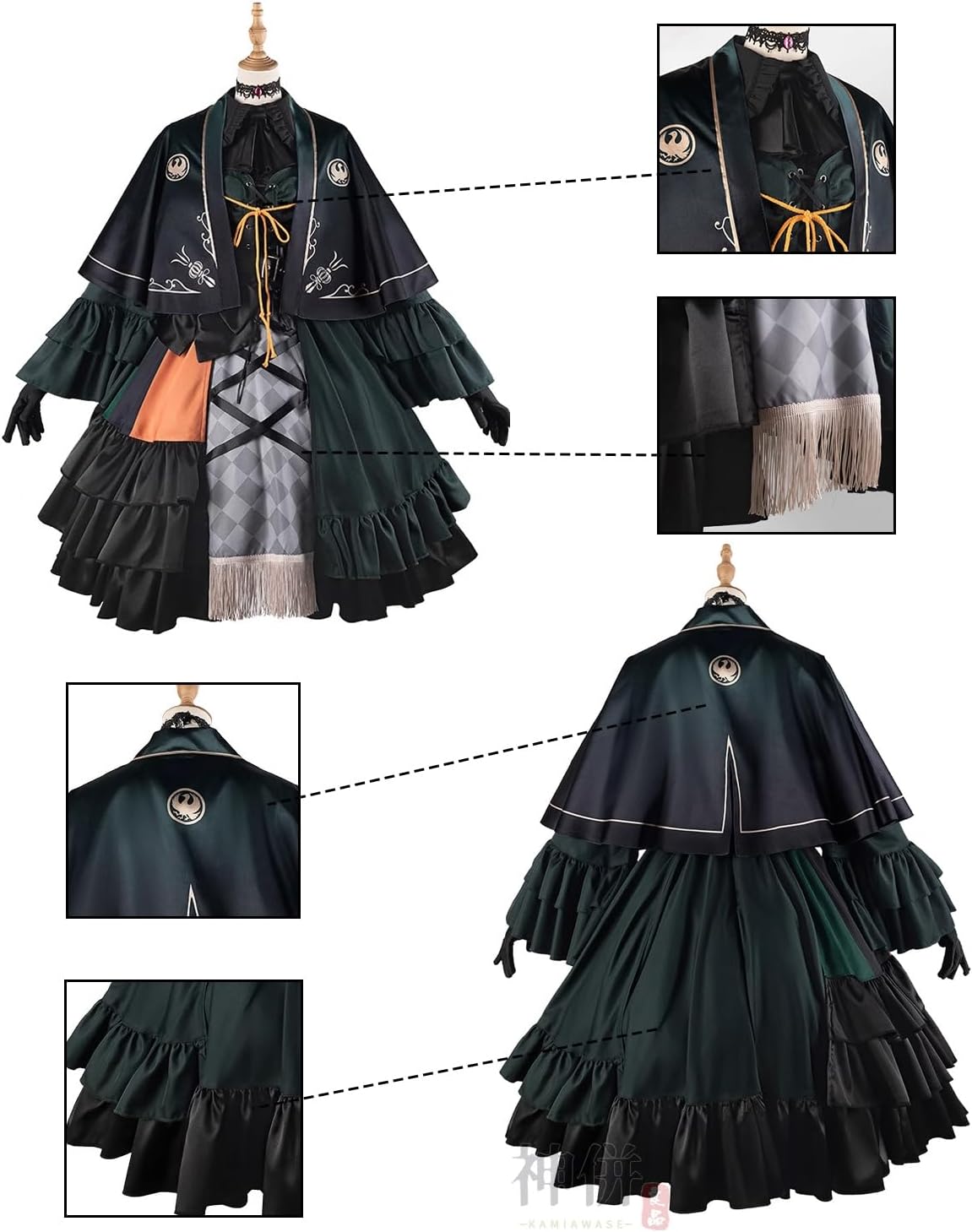 Kamiawase Ryohin Juufuutei Raden Cosplay Costume, Wig Included, Lolita Fashion, Hololive, Costume for Adults, Talent Show, Events, Stage Outfit, M