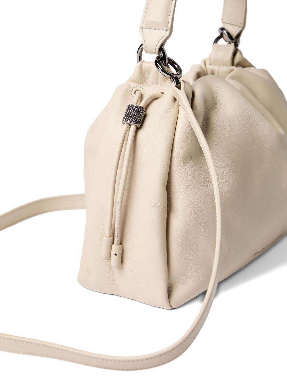 Brunello Cucinelli Bucket Mellow Small Leather Handbag - Image 3