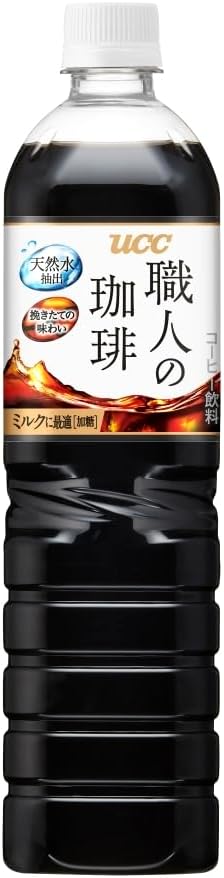 UCC Artisan Coffee Liquid Milk Plastic Bottle, 30.4 fl oz (900 ml) x 12 Bottles