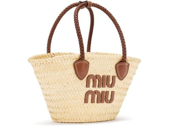 MIU MIU Small raffia tote bag - Image 3