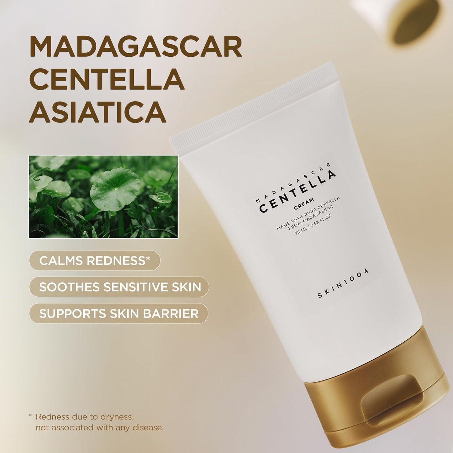SKIN1004 Madagascar Centella Cream / SKIN1004 Madagascar Centella Cream 2.53 fl.oz Organic Ingredients Moisturizing Brightening