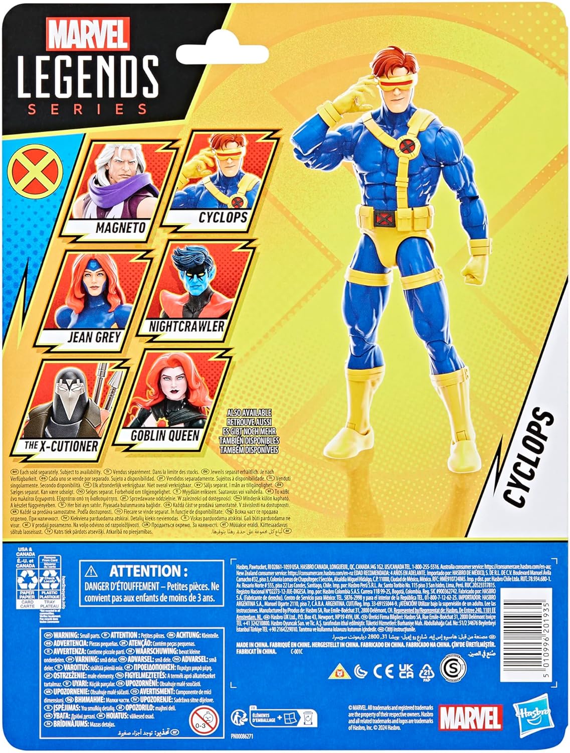 Hasbro Marvel Legends Series Cyclops, X-Men `97 Collectible 6 Inch Action Figure F9054 Authentic