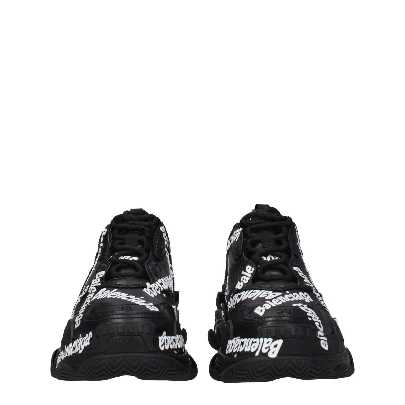 Balenciaga バレンシアガスニーカートリプル S 女性生地黒 - Image 3