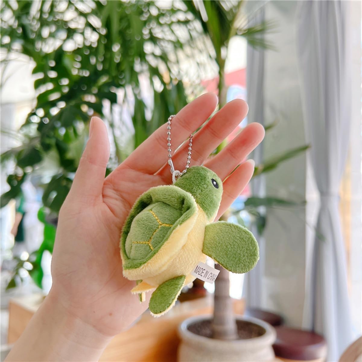 Yavoluy Plush Turtle Turtle Keychain Keychain Cute Pendant Bag Charm Plush Mascot Turtle Toy, Carabiner included