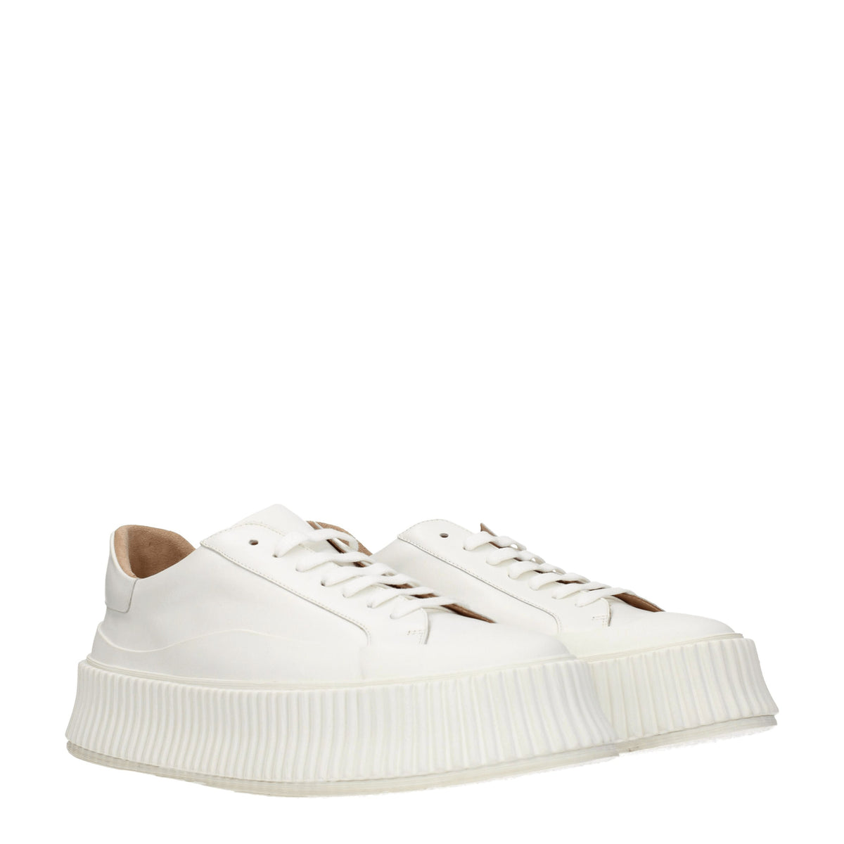 Jil Jil Sander Sneakers Womens Leather White/Optical White - Image 3