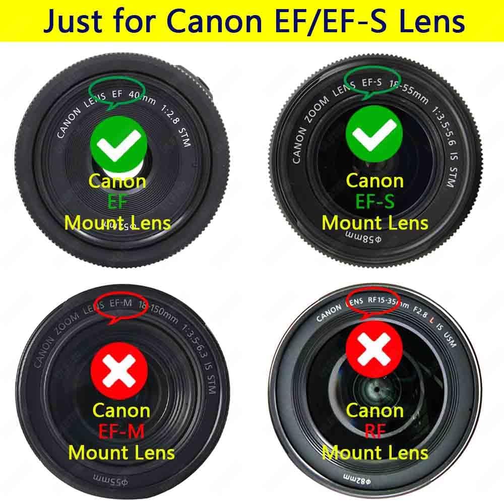 Front Body Cap and Rear Lens Cap Cover for Canon EOS EF/EF-S Lens Rebel T7 T6 T5 T8i T7i T6i SL3 SL2 T6S 5D Mark IV/III/II 6D Mark II/I, EOS 90D/80D 77D 70D 7D Mark II 1D X Mark II