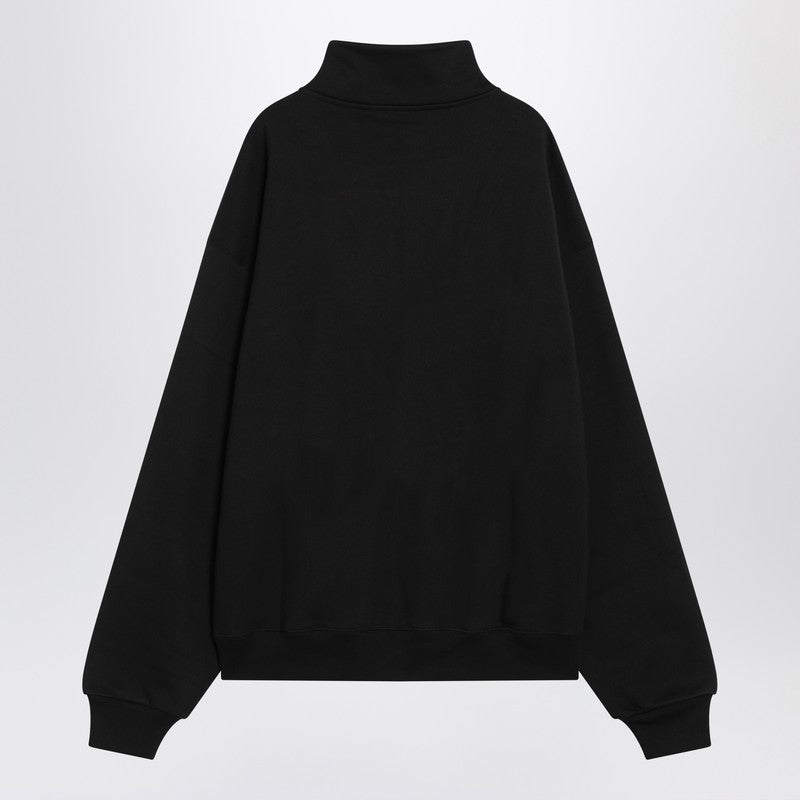 Jacquemus ジャックエマスブラックコットンジップアップスウェットシャツ - Image 3