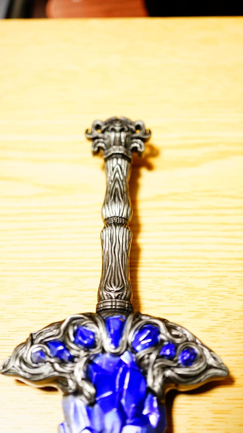11.8 inches (30 cm) Lazuli Glittering Sword Elden Ring Night Train Mini Weapon Sword Accessory Keychain Figurine Doll Display Decoration Anime Game Alloy Toy Metal Miniature Legendary Fashionable