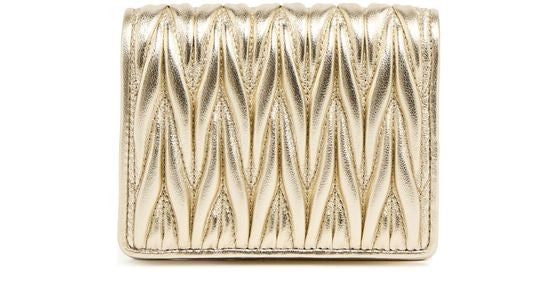 MIU MIU キルティングナッパレザー製 スモールウォレット - Image 3