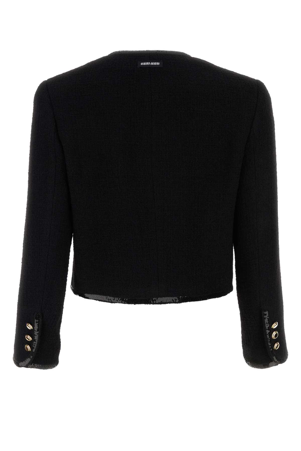 Miu Miu Miu Black Tweed Blazer - Image 3