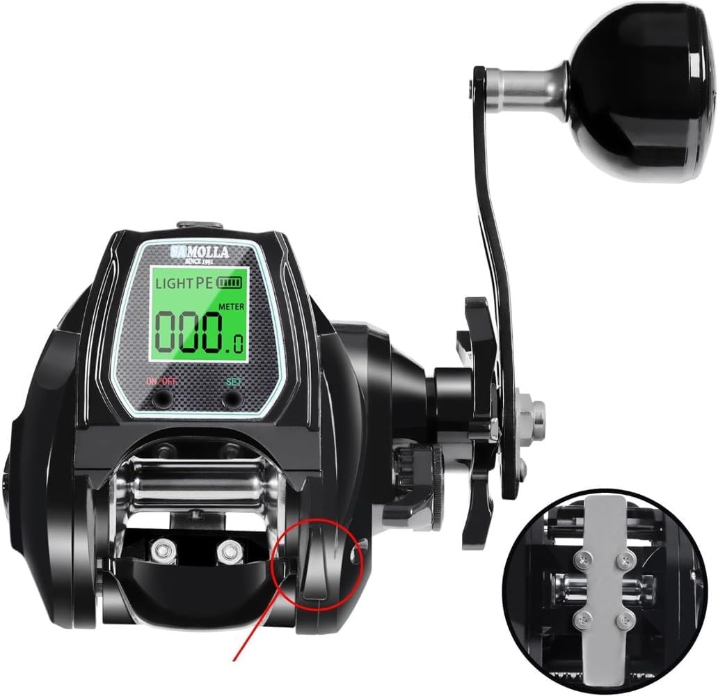 Baitcasting Reel Electric Reel Maximum Drag Easy to Use for Saltwater Fishing Super Smooth Fast Baitcasting Reel (Right Hand)