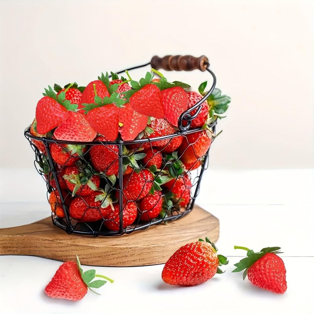 Strawberry Food Sample Models, 20 Pieces with Grit for Strawberry, Cake Shop, Fruit Shop, Display and More