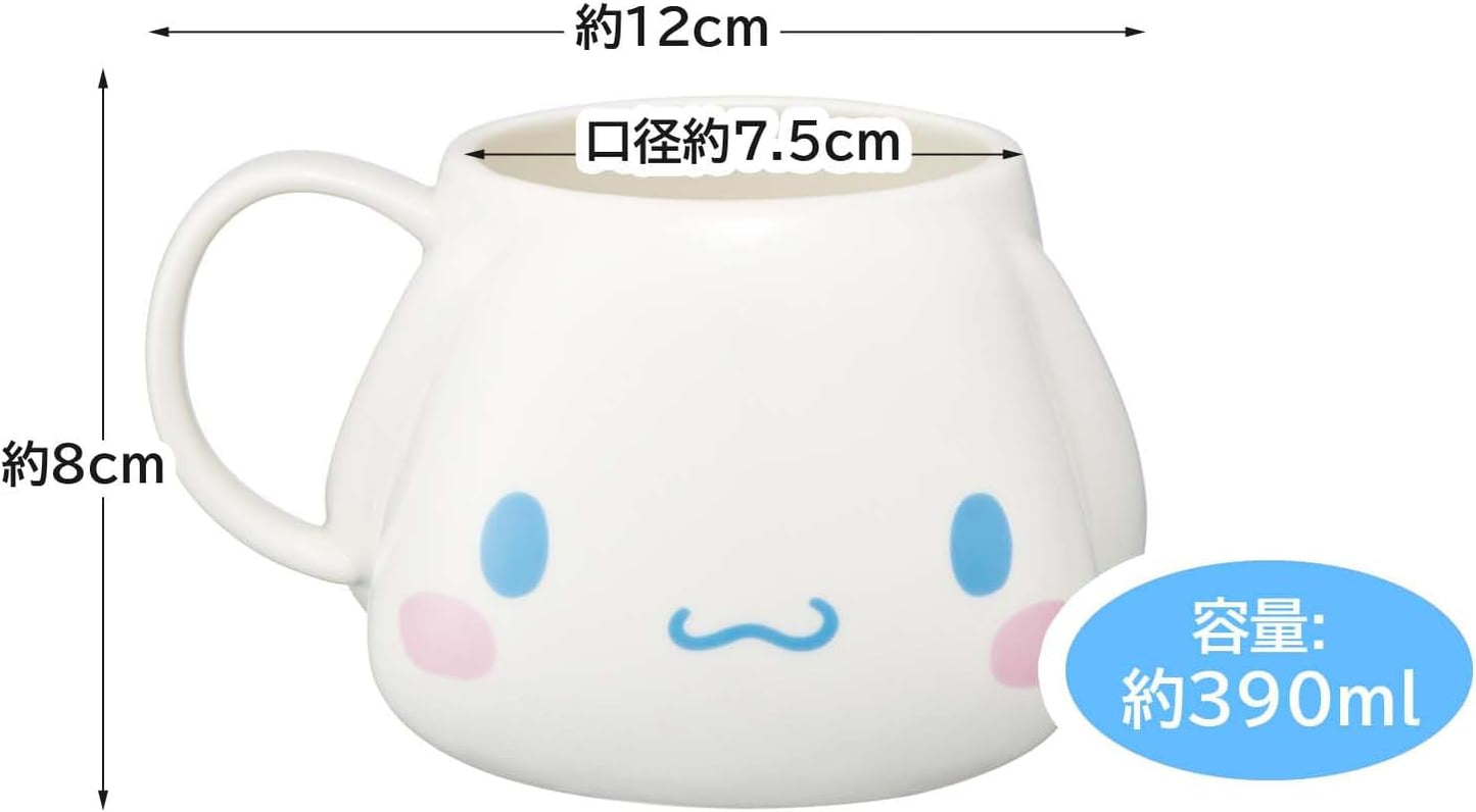 Skater CHMGD4-A Sanrio Ceramic Mug, 13.8 fl oz (390 ml), Die Cut, Cinnamoroll,