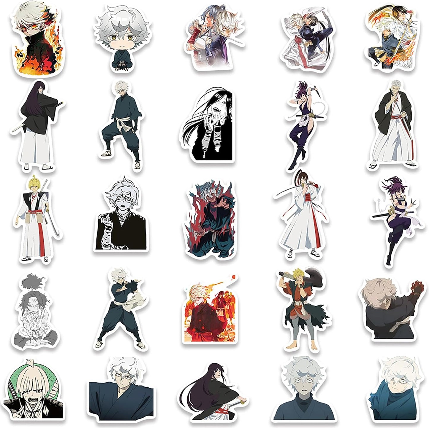 For Hell Raku Sticker Set, 50 Piece Set, Stylish Anime for Helluraku Seals, Waterproof, Cute Cartoon Stickers, Notebook, Sticker, DIY, Car, Motorcycle, Helmet, PC, Snowboard, Smartphone