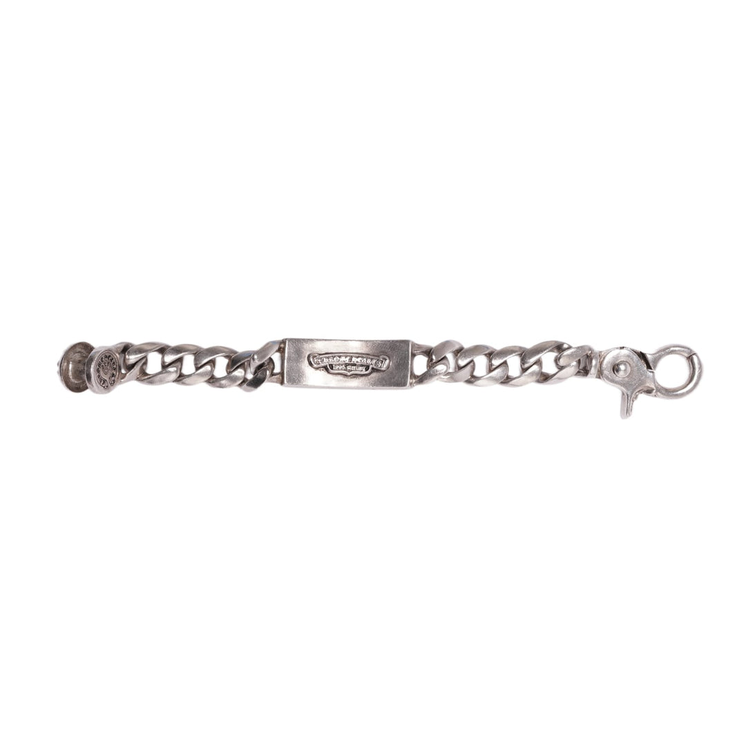 CHROME HEARTS 'BLUE SAPPHIRE' FLORAL ID CUBAN CLASP BRACELET