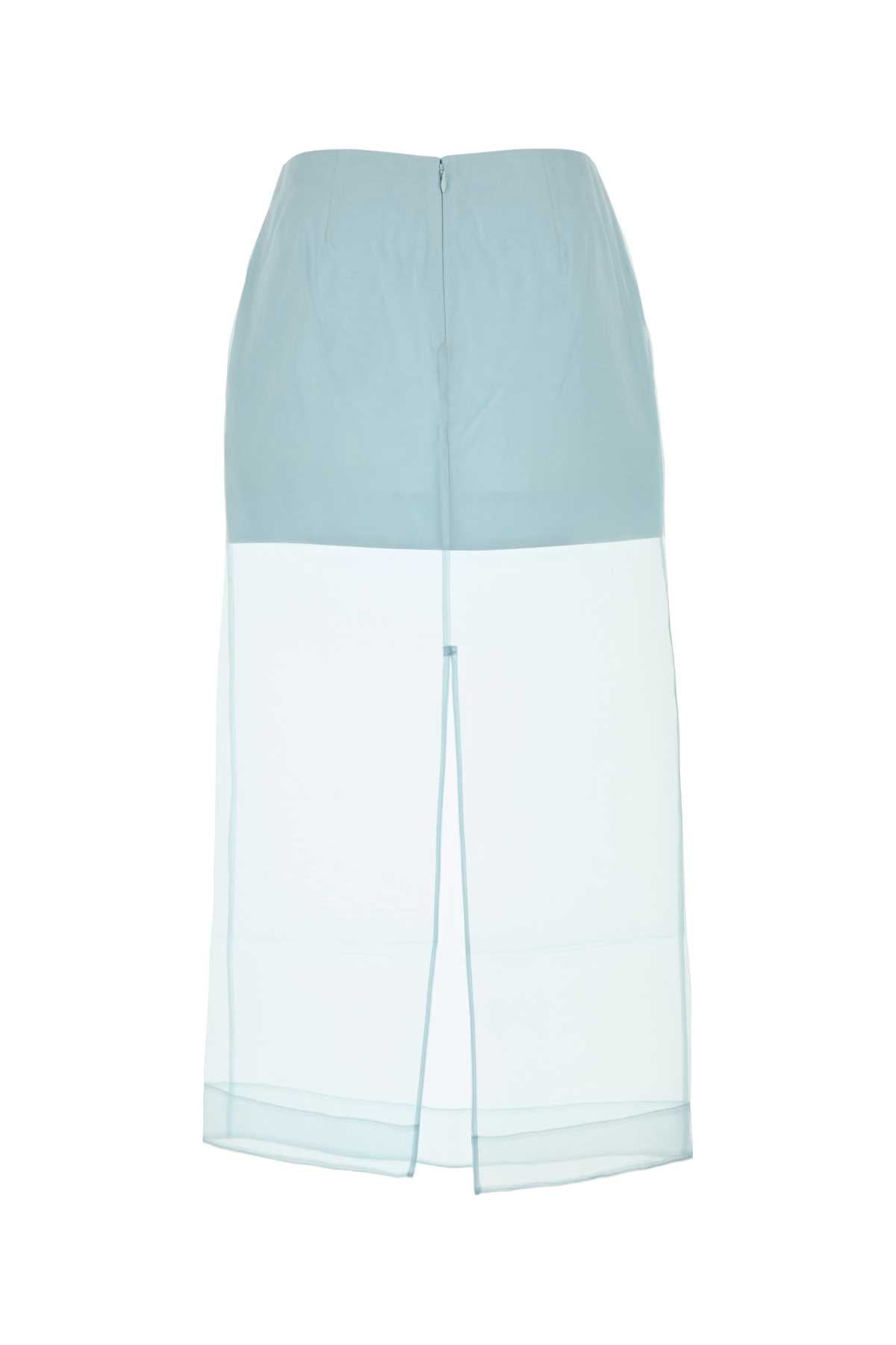 Zimmermann Zimmermannパステルライトブルーオーガンザクラッシュレイヤースカート - Image 3