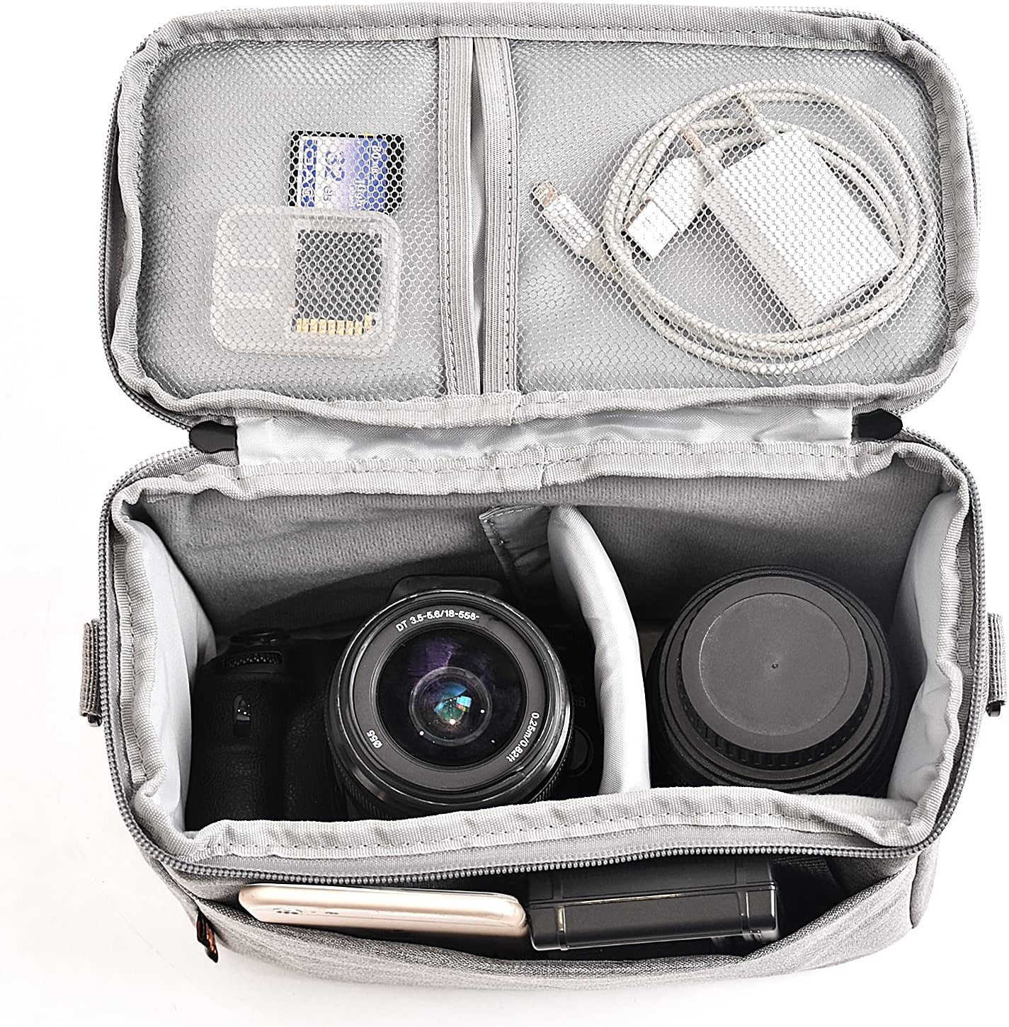 FOSOTO DSLR Camera Bag Shoulder Case for Canon EOS M50 PowerShot SX420 SX430 SX70 SX50 SX30IS Sony a6400 RX10 DSC-H300 Nikon Coolpix P900 and More Waterproof Nylon with Rain Cover Stylish Everyday Bag