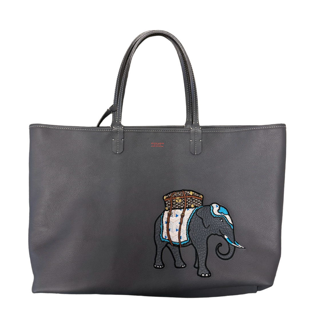 GOYARD 'REVERSIBLE SPECIAL EMBROIDERED ELEPHANT' ANJOU PM BAG