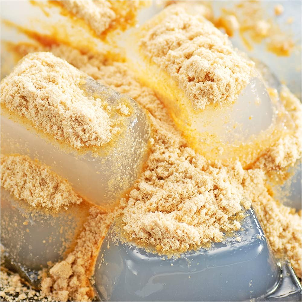 [Limited Brand] Melting Authentic Warabi Mochi, Made in Japan, Made with Authentic Warabi Starch, Japanese Confectionery Gift, Warabi Mochi (4.2 oz (120 g) x 2), Bag with Kinako Powder, Rainbow