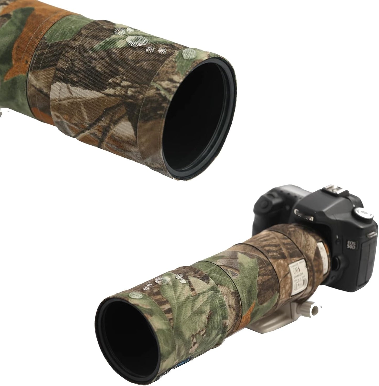 Rolanpro Lens Cover, Camouflage Coat for Canon EF 300mm F4 L IS USM Telephoto Lens with Triple Layer Protection, Gray Digital Camo, Modern