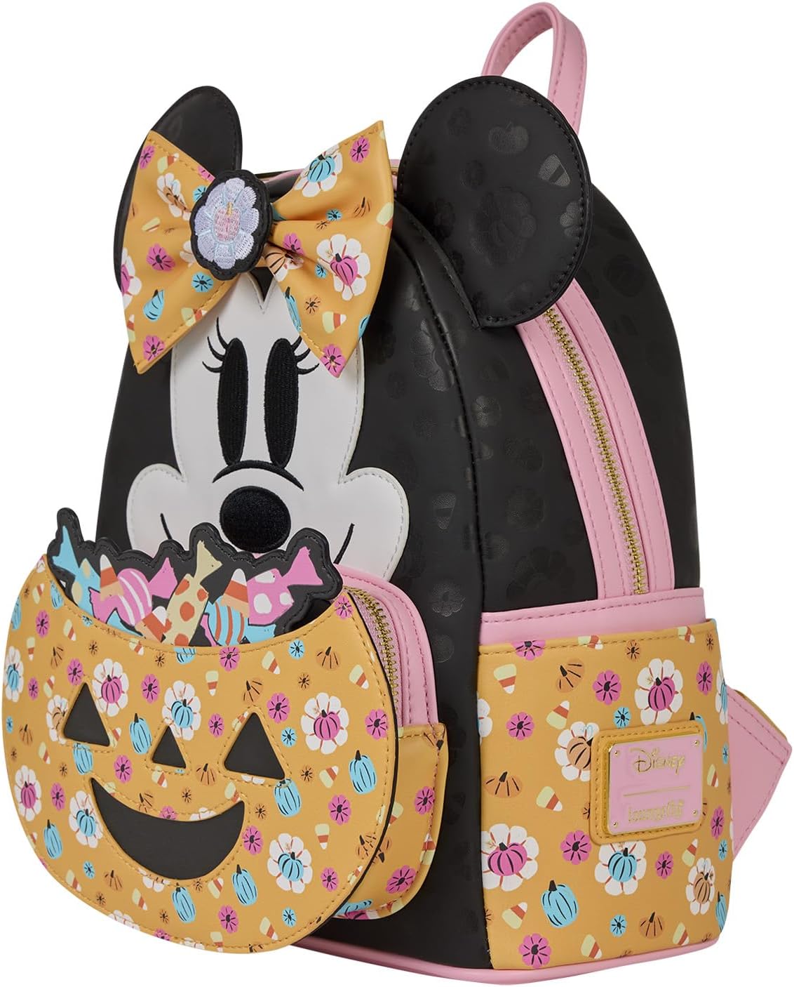 Loungefly Mini mochila de calabaza de Minnie Mouse de Disney